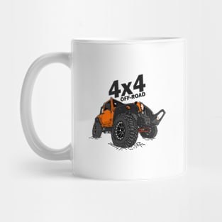 4x4 Off Road Jeep Orange Mug